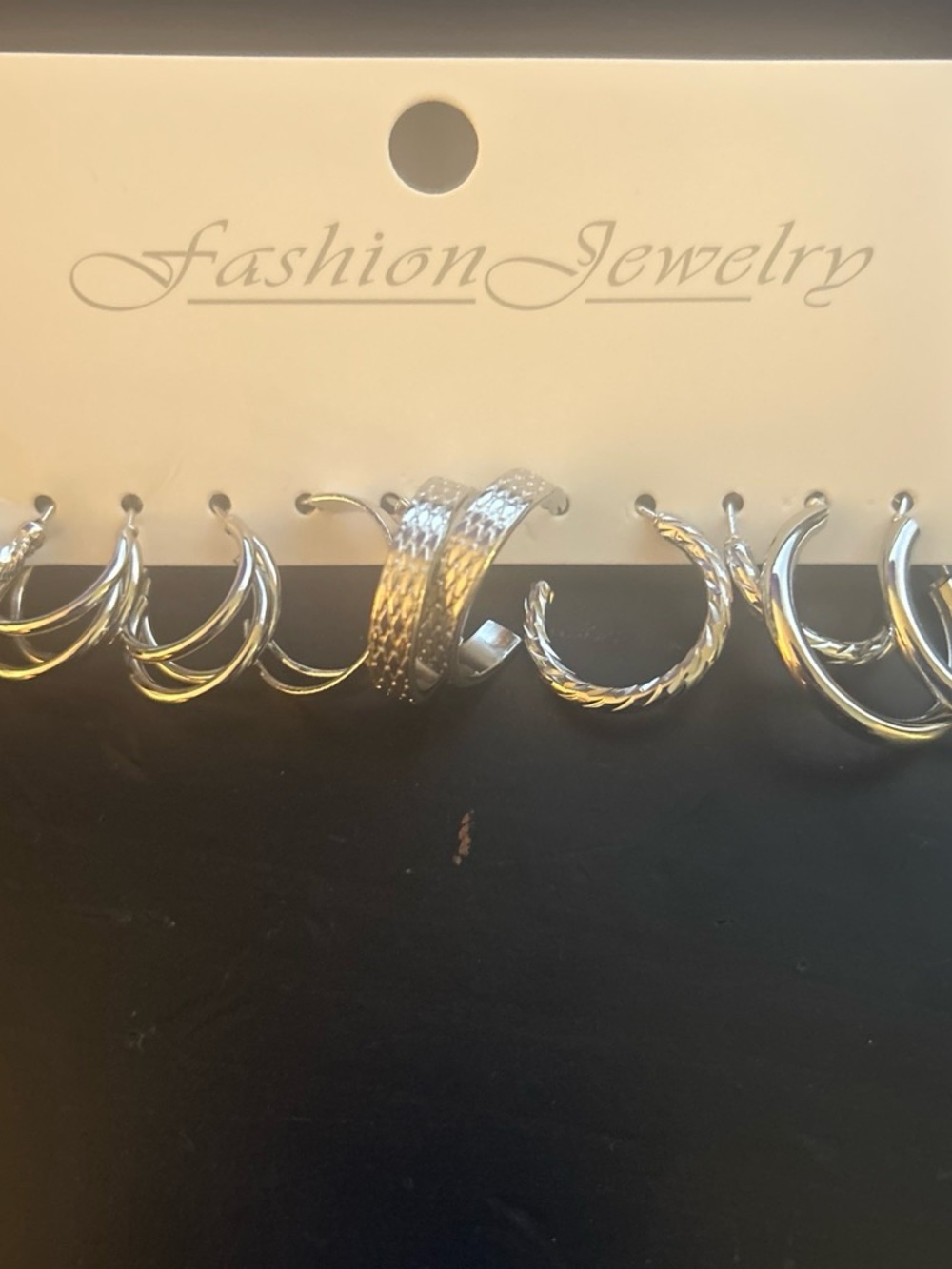 Silver Tone Women's Hoop Earring Set - Fashion Jewelry